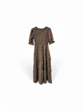 BTFBM Brown & Gold Maxi Dress Size Medium